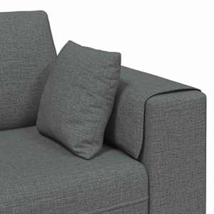 Pohovka s polštářem Tmavě šedá 250 x 77 x 76 cm textil - obrázek 7