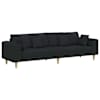 vidaXL Diivan Must 250 x 77 x 76 cm kangas