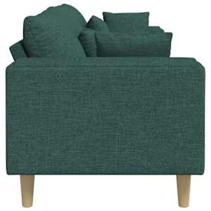 Pohovka s polštářem Tmavě zelená 250 x 77 x 76 cm textil - obrázek 5