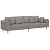 vidaXL Diivan Pruunikashall 250 x 77 x 76 cm kangas