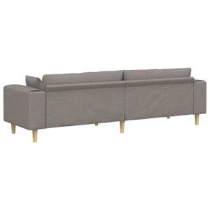 Pohovka s polštářem Taupe 250 x 77 x 76 cm textil - obrázek 6