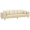 vidaXL Diivan cream 250 x 77 x 76 cm kangas