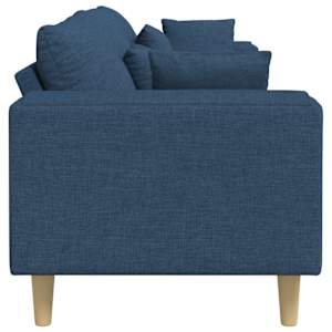 Pohovka s polštářem Modrá 250 x 77 x 76 cm textil - obrázek 5