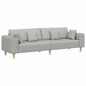 Pohovka s polštářem Oblačno šedá 250 x 77 x 76 cm textil - obrázek 2