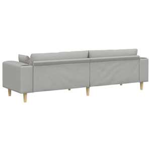 Pohovka s polštářem Oblačno šedá 250 x 77 x 76 cm textil - obrázek 6