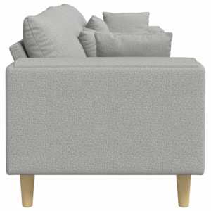 Pohovka s polštářem Oblačno šedá 250 x 77 x 76 cm textil - obrázek 5