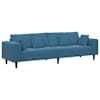 vidaXL Diivan Sinine 250 x 77 x 76 cm Samet