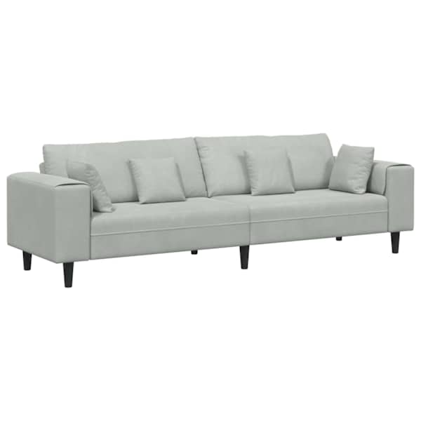 vidaXL Diivan Helehall 250 x 77 x 76 cm Samet