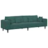 vidaXL Diivan Tume rohelise 250 x 77 x 76 cm Samet