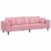 vidaXL Diivan Roosa 250 x 77 x 76 cm Samet