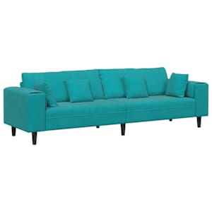 vidaXL Diivan T&uuml;rkiis 250 x 77 x 76 cm Samet