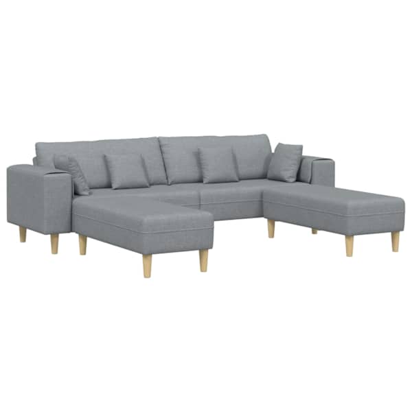 vidaXL Diivan 3 tk Helehall kangas