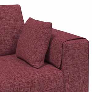 Pohovka s polštářem 3 pcs Víno Červené textil - obrázek 7