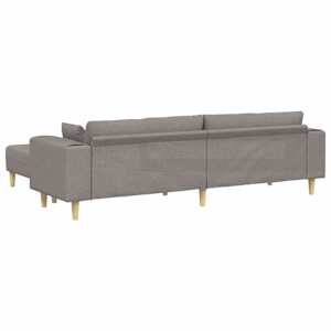 Pohovka s polštářem 3 pcs Taupe textil - obrázek 6