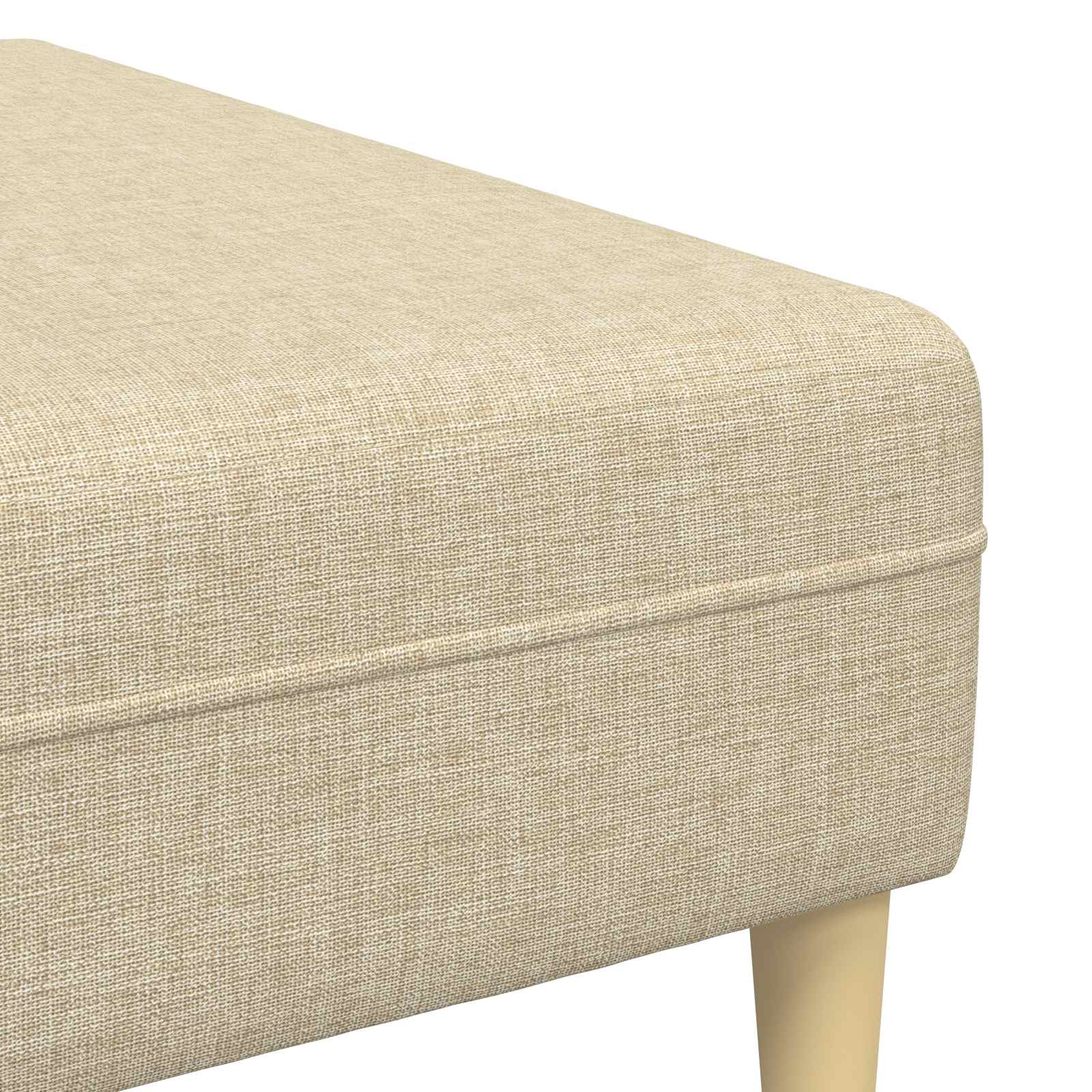 Sofa 3 Stk. Creme Stoff – Ansicht 8