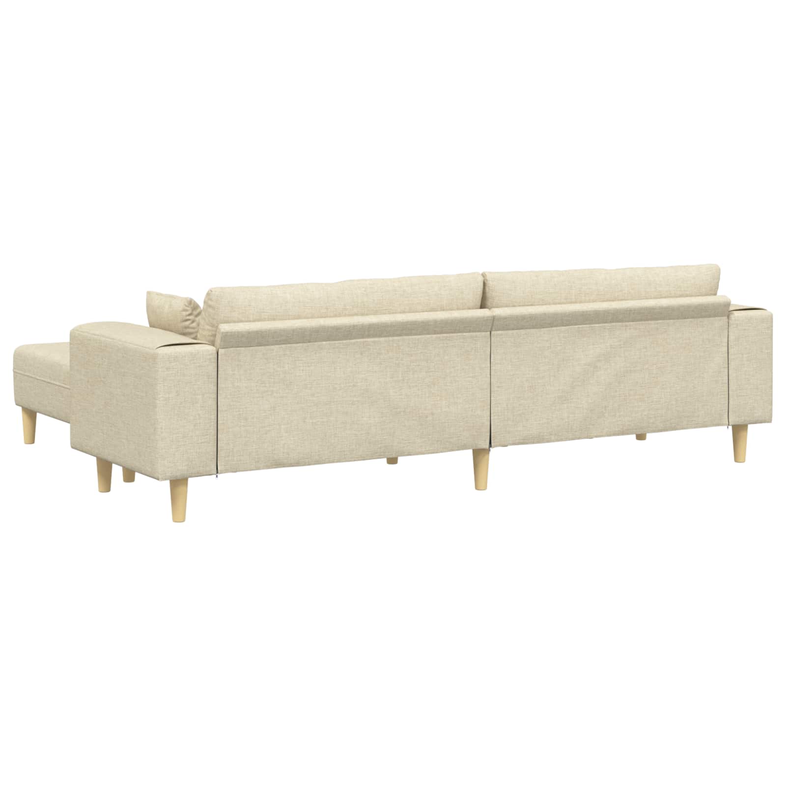 Sofa 3 Stk. Creme Stoff – Ansicht 6
