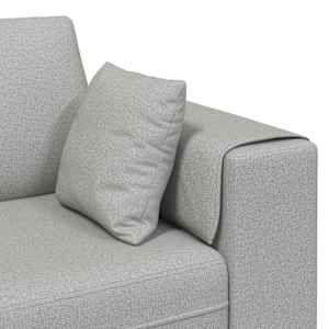 Pohovka s polštářem 3 pcs Oblačno šedá textil - obrázek 7