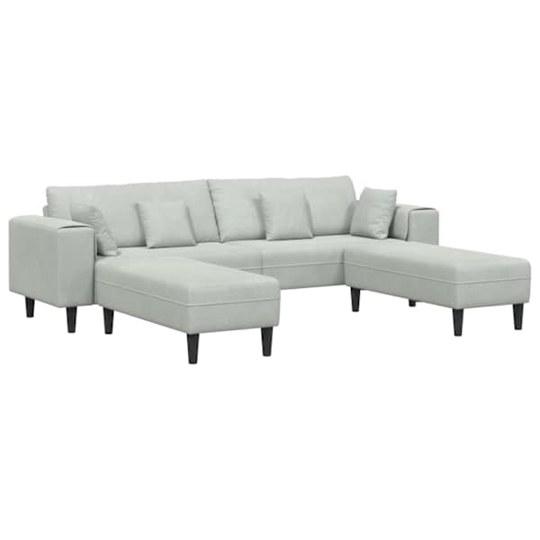 vidaXL Diivan 3 tk Helehall Samet
