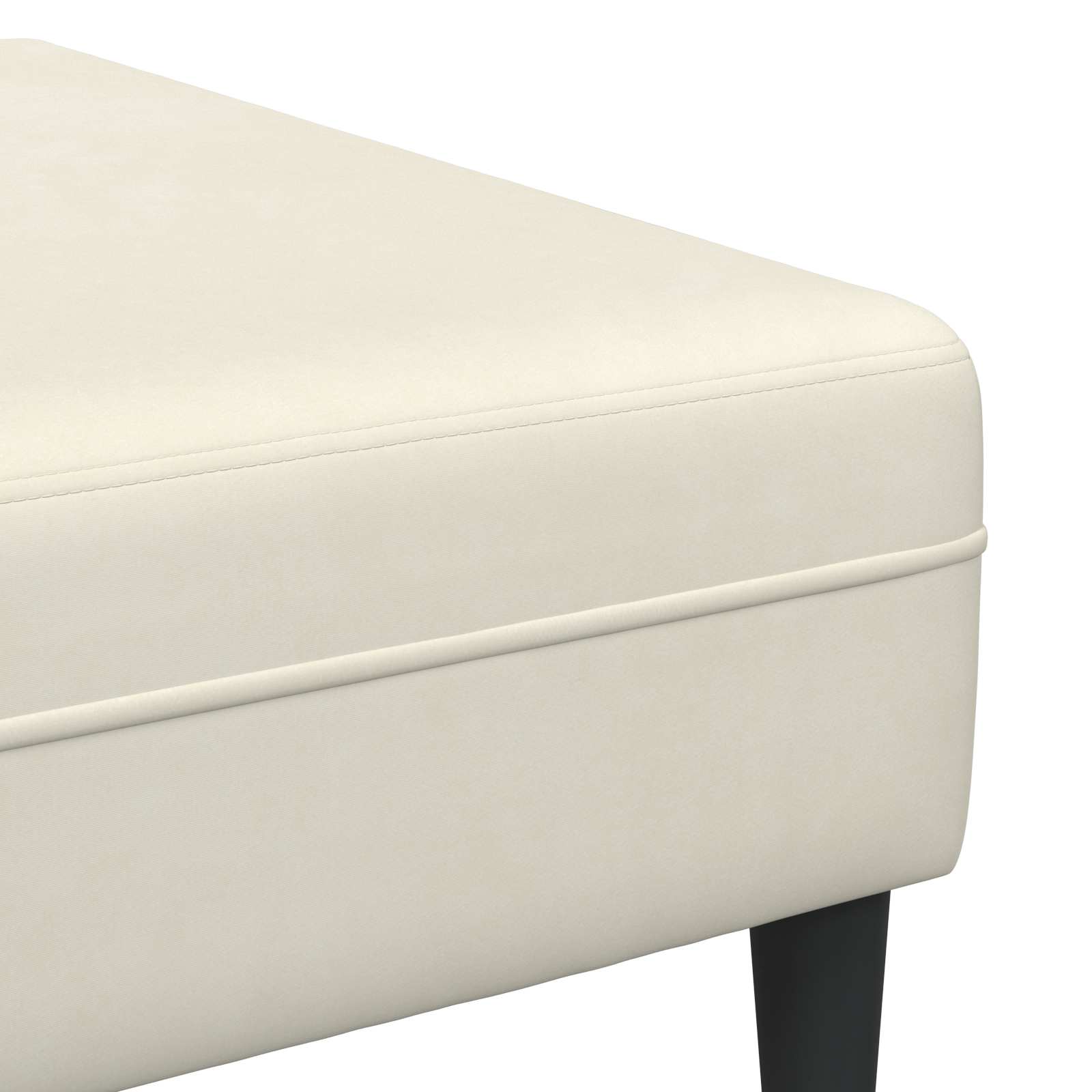 Dīvāns ar spilvenu 3 pcs Krēmkrāsa Samts