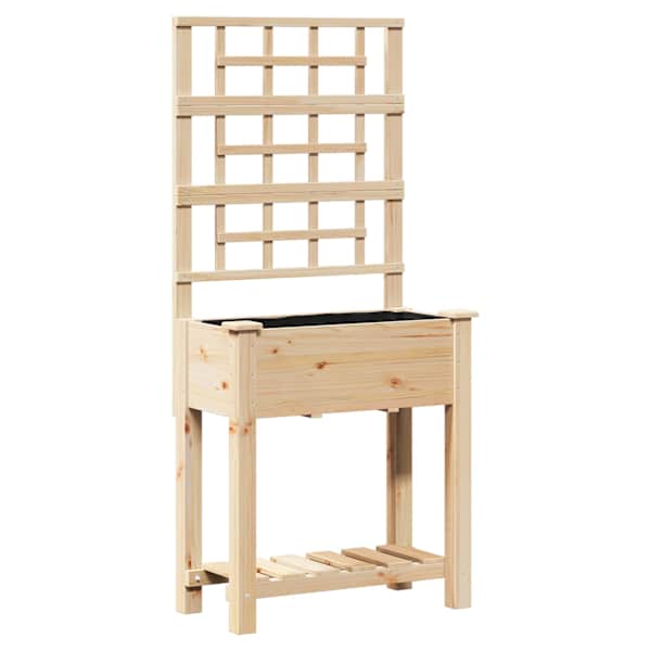 vidaXL Aia istutuspot Beež 71 x 38 x 152 cm Tugev kuusepuit