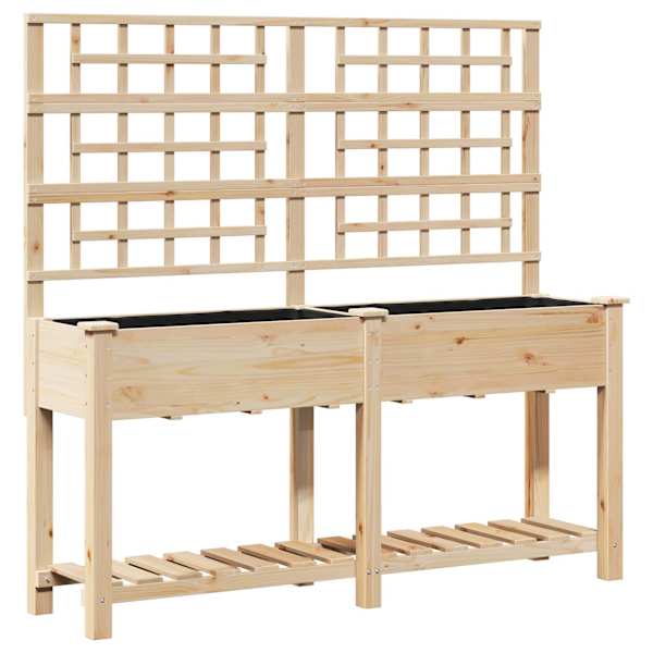 vidaXL Aia istutuspot Beež 161 x 46 x 152,5 cm Tugev kuusepuit