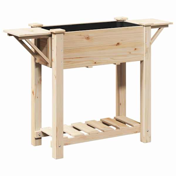 vidaXL Aia istutuspot Beež 111 x 37 x 76,5 cm Tugev kuusepuit