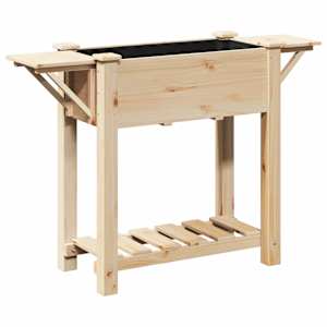 Zahradní pěstebník s policí Béžová 111 x 37 x 76,5 cm - obrázek 7