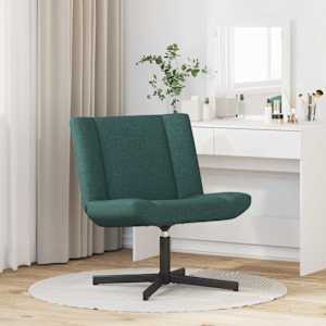 Otočná židle Tmavě zelená 63 x 75 x 76 cm textil - obrázek 3