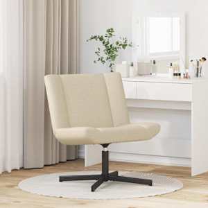 Otočná židle Krémová 63 x 75 x 76 cm textil - obrázek 3