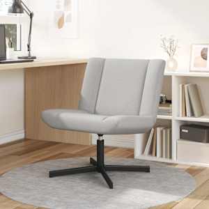 Vrtljiv stol Oblačno siva 63 x 75 x 76 cm blago