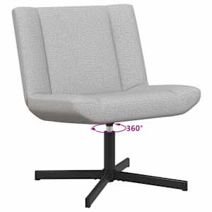 Otočná židle Oblačno šedá 63 x 75 x 76 cm textil - obrázek 9