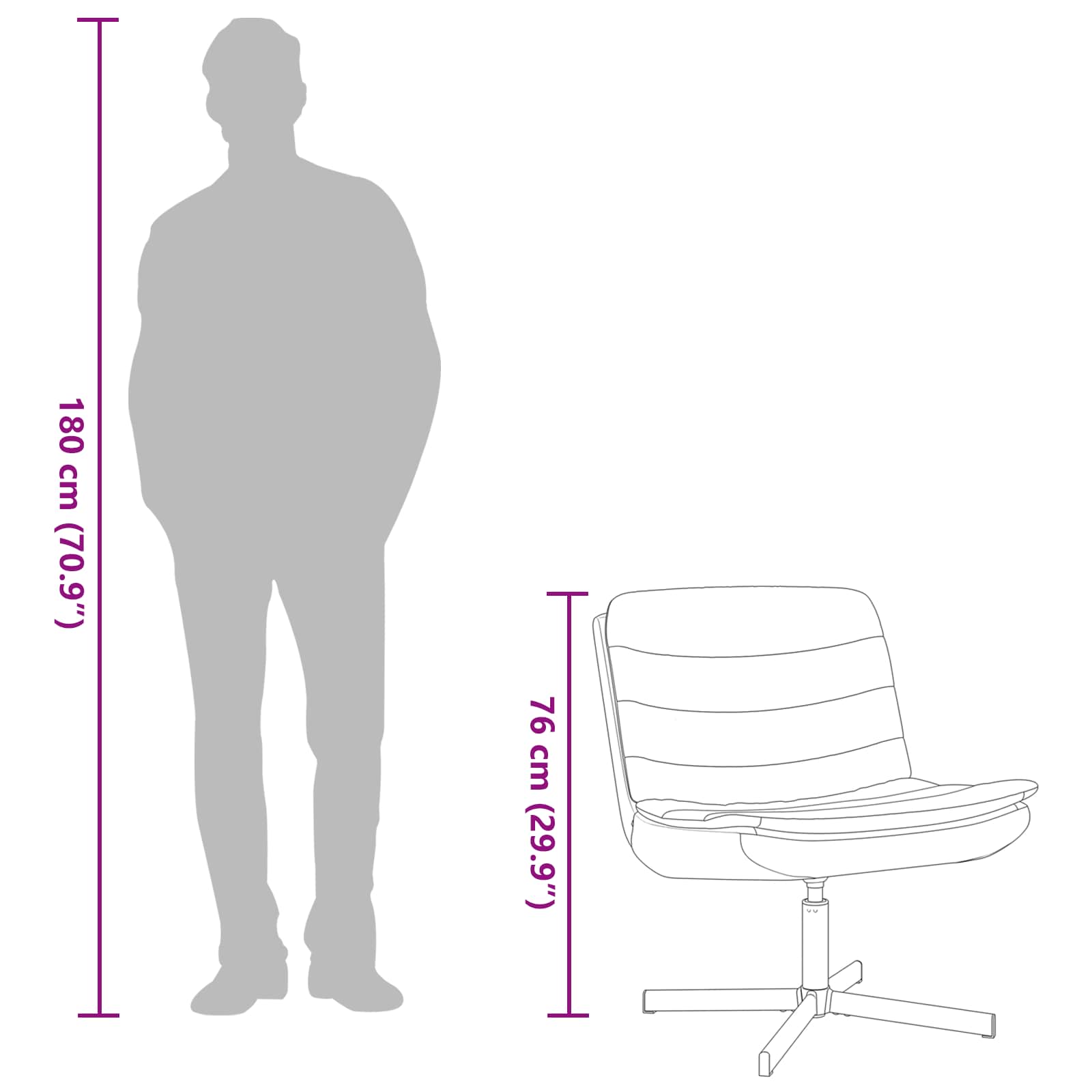 Grozāmkrēsls Zila 63 x 75 x 76 cm audums