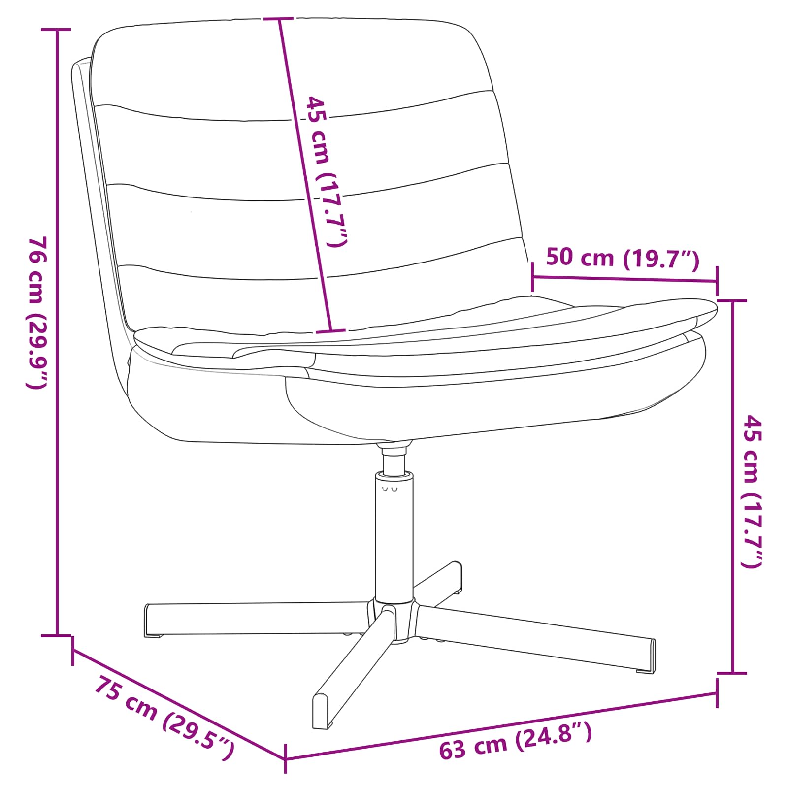 Grozāmkrēsls Zila 63 x 75 x 76 cm audums