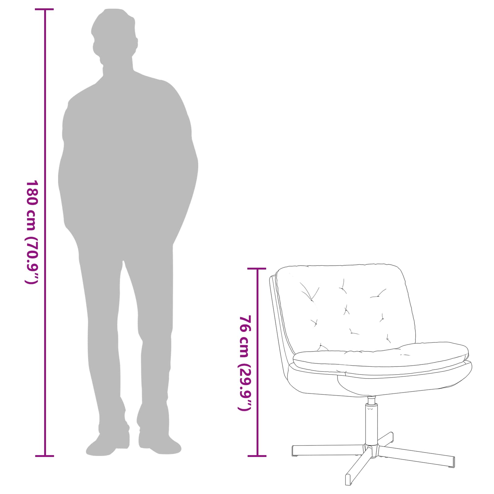 Къртящ релаксиращ стол Тъмнозелено 63 x 75 x 76 см Кадифе - Image 8