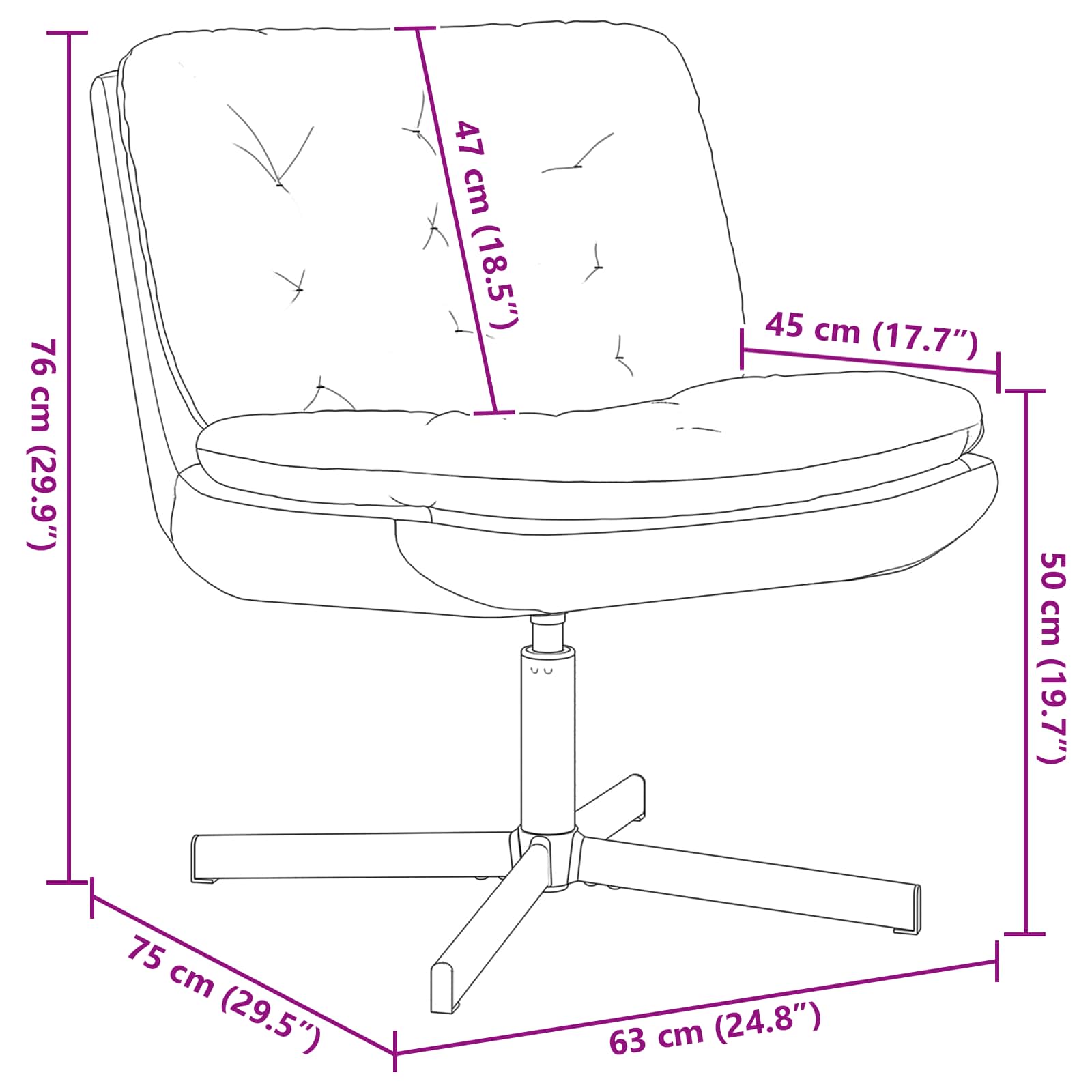 Къртящ релаксиращ стол Тъмнозелено 63 x 75 x 76 см Кадифе - Image 7