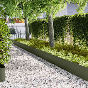 Robovi trave 30 pcs Oljčno zelena 100 x 0,05 x 20 cm Medenina