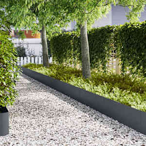 Robovi trave 50 pcs Antracit 100 x 0,05 x 20 cm Medenina