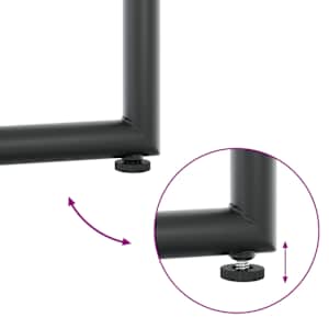 Zahradní jídelní souprava 5 pcs Černá Ocel - obrázek 8