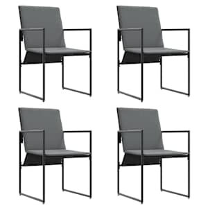 Zahradní jídelní souprava 9 pcs Černá Ocel - obrázek 4