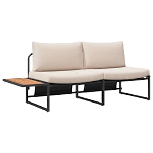 Zahradní jídelní souprava 3 pcs Taupe Ocel - obrázek 5