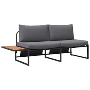 Zahradní jídelní souprava 3 pcs Antracit Ocel - obrázek 6