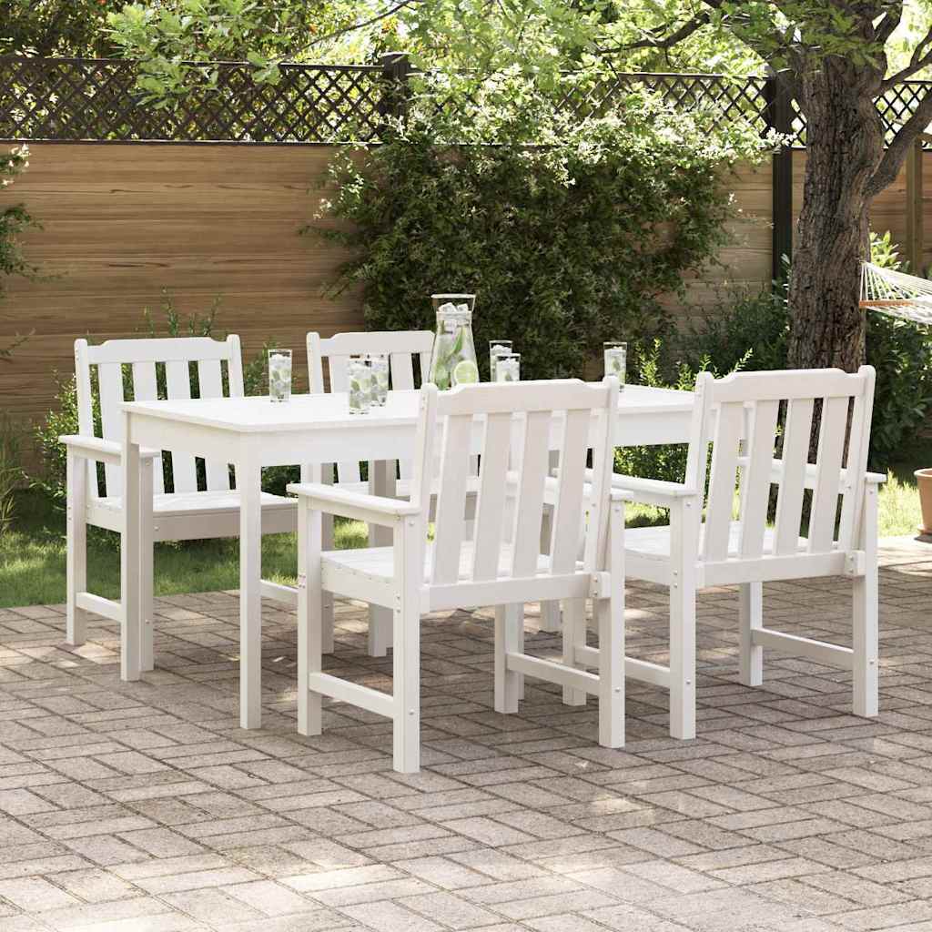 Столове за хранене 4 бр Бели 65.5x55.5x88 см HDPE