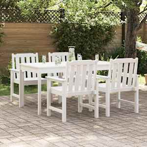 Zahradní křeslo 4 pcs Bílá 65,5 x 59 x 88 cm Polyethylen - obrázek 1