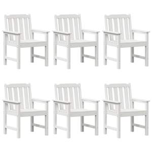 Zahradní křeslo 6 pcs Bílá 65,5 x 59 x 88 cm Polyethylen - obrázek 2