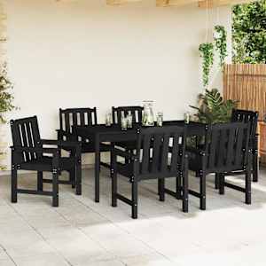 Zahradní křeslo 6 pcs Černá 65,5 x 59 x 88 cm Polyethylen - obrázek 3