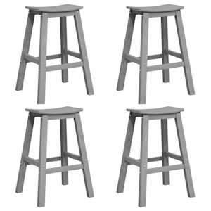 Zahradní barová souprava 4 pcs Světle šedá HDPE - obrázek 2