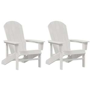 Zahradní křeslo 2 pcs Bílá 82 x 74 x 92 cm Polyethylen - obrázek 2