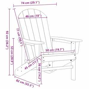 Zahradní křeslo 2 pcs Bílá 82 x 74 x 92 cm Polyethylen - obrázek 11