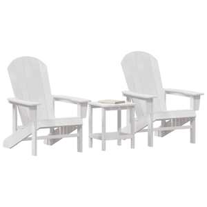 Zahradní křeslo 3 pcs Bílá Polyethylen - obrázek 3