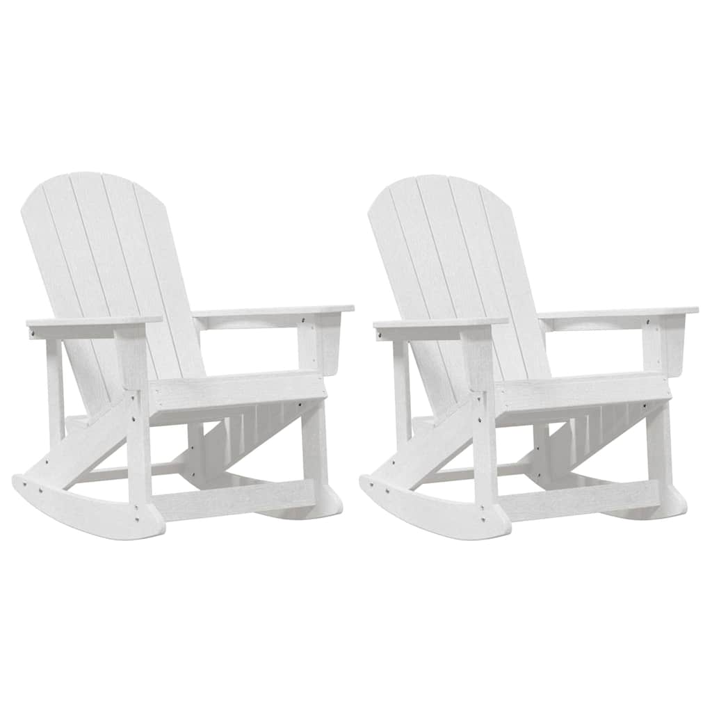 Adirondack rocking-tuolit 2 pcs Valkoinen 73.5 x 92 x 90 cm
